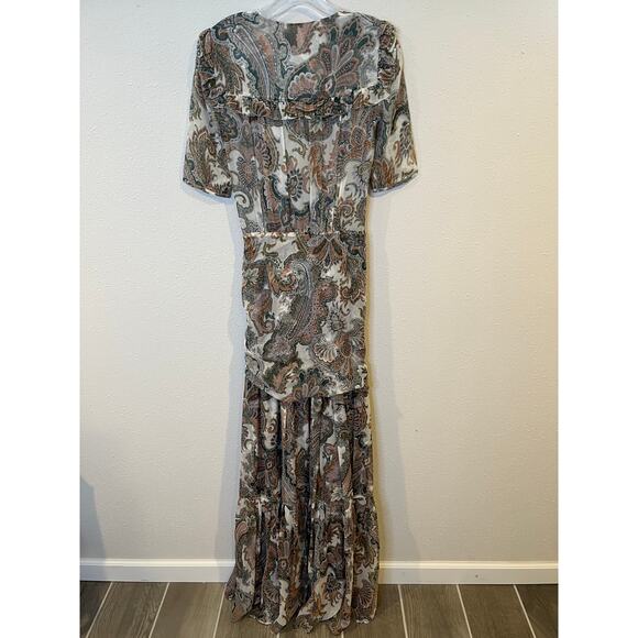 Veronica beard fall floral midi dress -00 - Picture 2 of 5